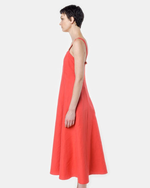 La Mola Dress in Red Cotton Linen by Maryam Nassir Zadeh at Mohawk General Store