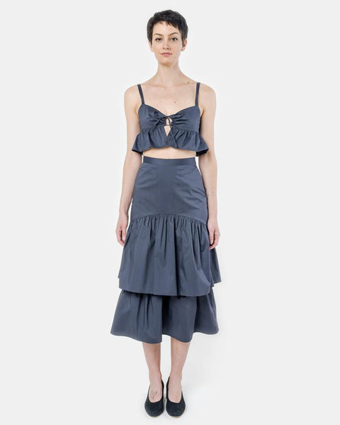 Playa Tank in Navy Paper Cotton by Maryam Nassir Zadeh at Mohawk General Store