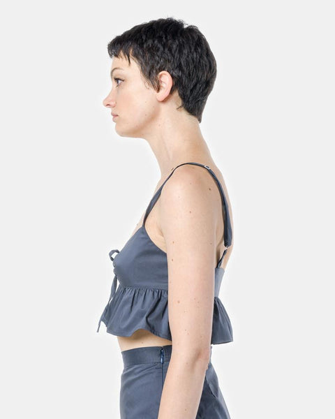 Playa Tank in Navy Paper Cotton by Maryam Nassir Zadeh at Mohawk General Store