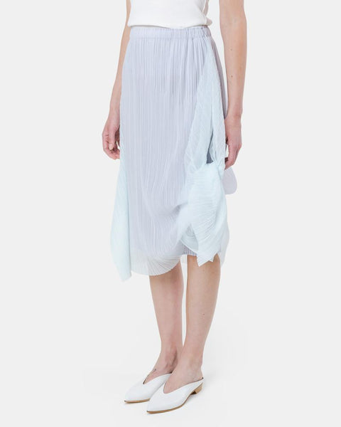 JG705 Fin Skirt in Silver by Issey Miyake Pleats Please at Mohawk General Store