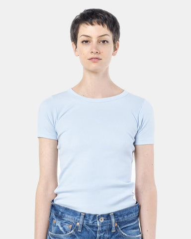 Short Sleeve Tereco Pima Tee in Light Blue by SMOCK Woman at Mohawk General Store
