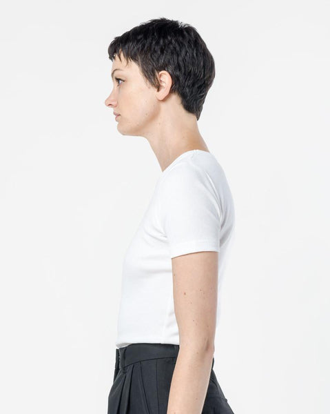 Short Sleeve Tereco Pima Tee in White by SMOCK Woman at Mohawk General Store