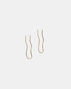Miro Earrings in Brass with Sterling Silver Posts by Odette at Mohawk General Store