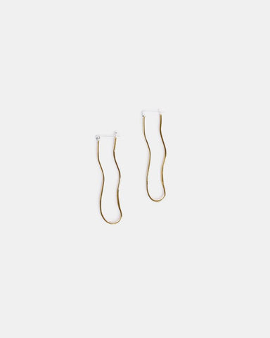 Miro Earrings in Brass with Sterling Silver Posts by Odette at Mohawk General Store
