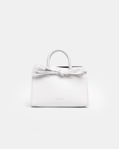 Mini Mini Sun Bag in White/Blue Calf by Mansur Gavriel at Mohawk General Store