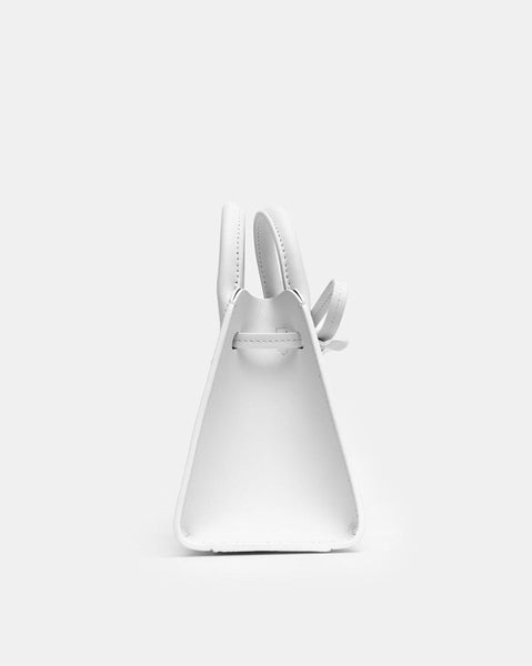 Mini Mini Sun Bag in White/Blue Calf by Mansur Gavriel at Mohawk General Store