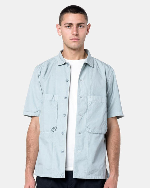 Overdyed Typewriter Tourist Shirt in Sky by Nonnative at Mohawk General Store