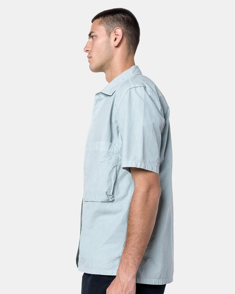 Overdyed Typewriter Tourist Shirt in Sky by Nonnative at Mohawk General Store