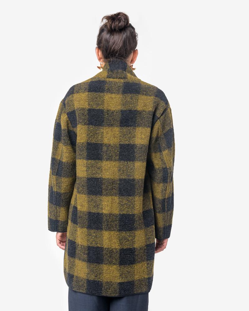 Isabel marant étoile gino discount oversized checked wool blend coat