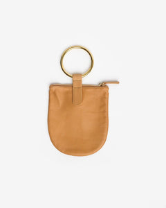 Medium Pouch in Camel with Brass Wrist Ring by Otaat / Myers Collective at Mohawk General Store