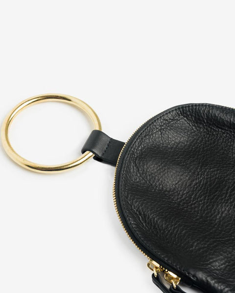 Medium Pouch in Black with Brass Wrist Ring by Otaat / Myers Collective at Mohawk General Store