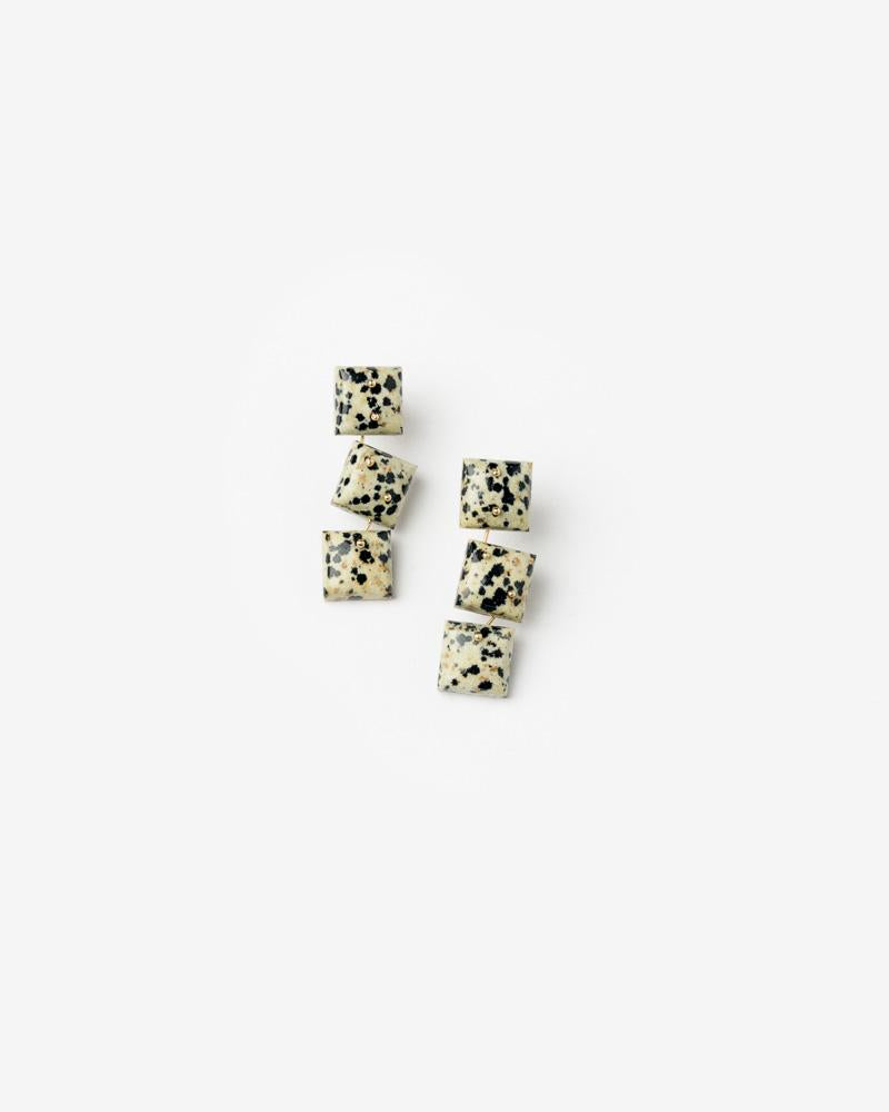 Mobile Earrings in Dalmation Stone by Jessica Winzelberg at Mohawk General Store