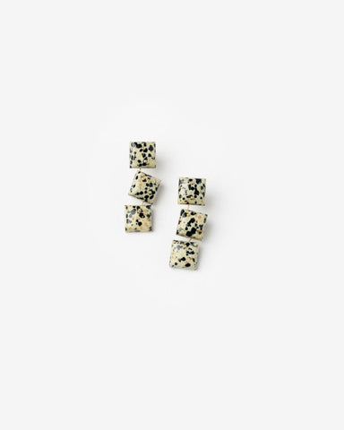 Mobile Earrings in Dalmation Stone by Jessica Winzelberg at Mohawk General Store