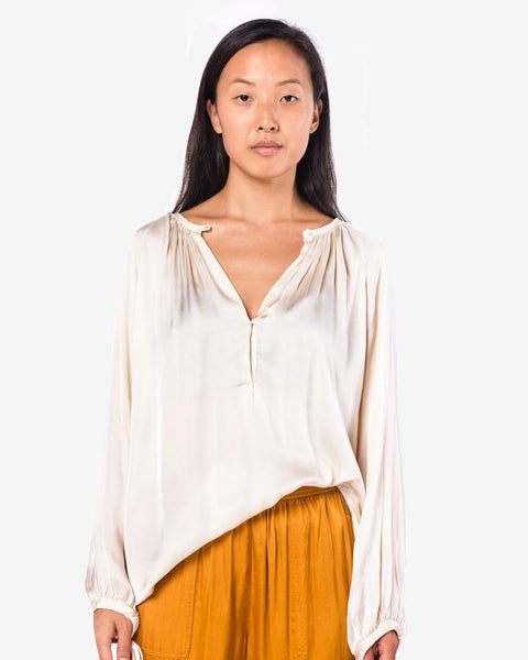 Dreamer Blouse in Ivory by Raquel Allegra at Mohawk General Store