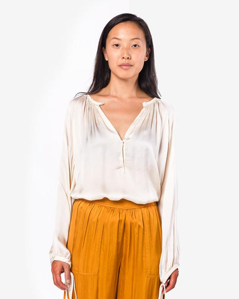 Dreamer Blouse in Ivory by Raquel Allegra at Mohawk General Store