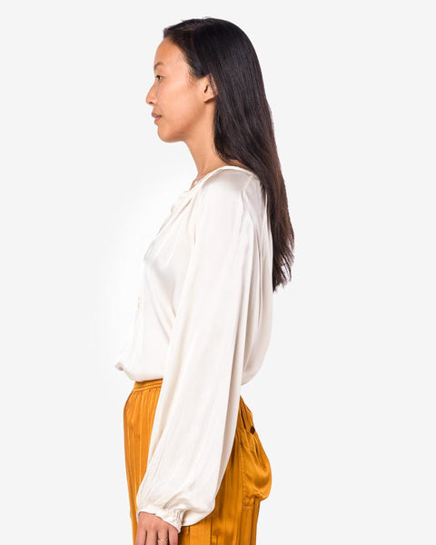 Dreamer Blouse in Ivory by Raquel Allegra at Mohawk General Store