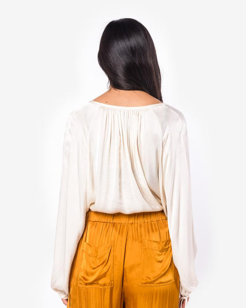 Dreamer Blouse in Ivory by Raquel Allegra at Mohawk General Store