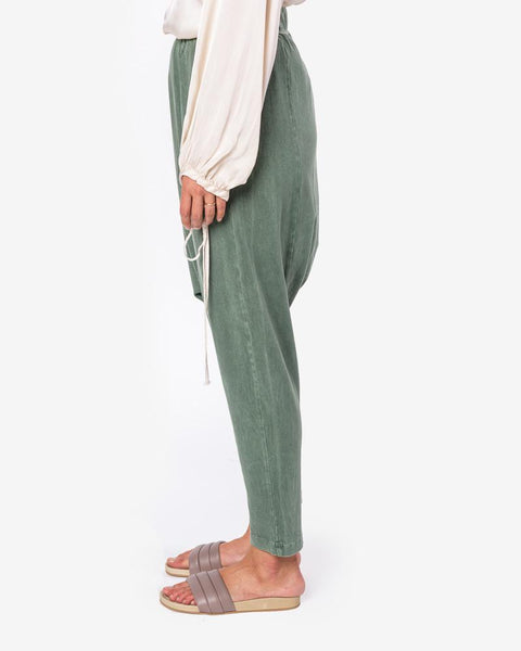 Cropped Slouchy Pant in Army by Raquel Allegra at Mohawk General Store