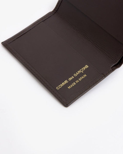 Classic Leather Card Holder in Brown by Comme des Garçons at Mohawk General Store - 3