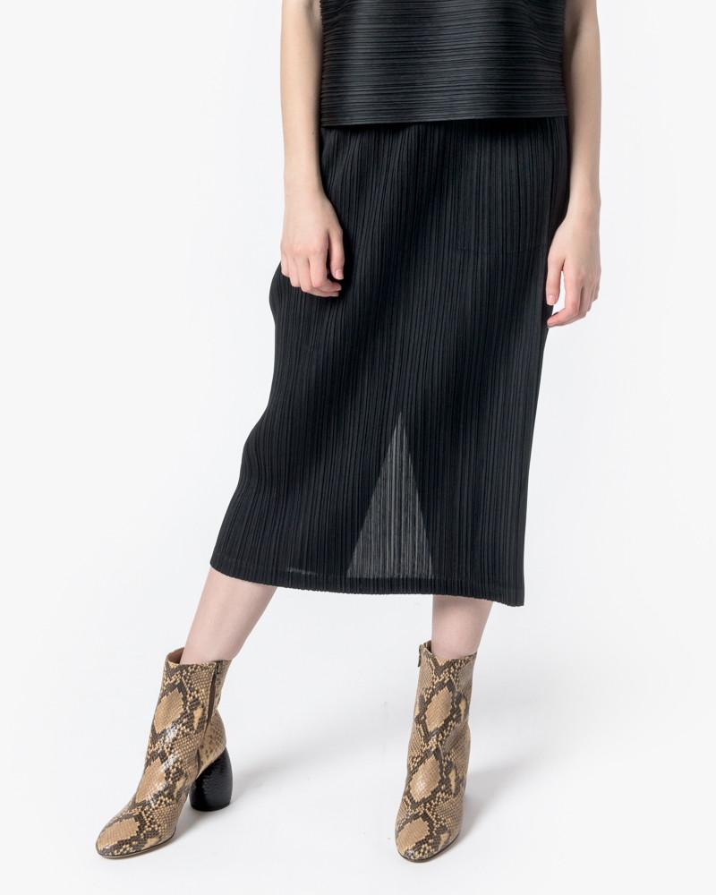 Pencil Skirt with Pockets in Black by Issey Miyake Pleats Please at Mohawk General Store - 1