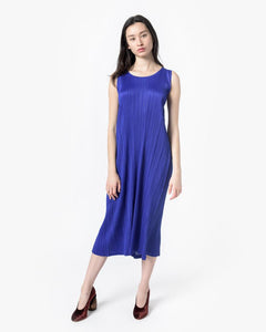 Long Dress in Cobalt by Issey Miyake Pleats Please at Mohawk General Store - 1