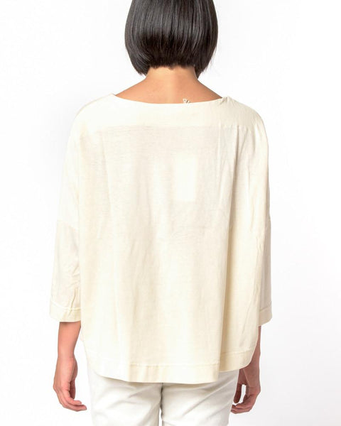 Boat Neck Shirt in Natural by SMOCK Woman at Mohawk General Store - 3