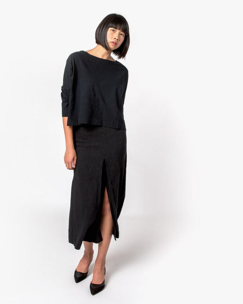 Boat Neck Shirt in Black by SMOCK Woman at Mohawk General Store - 2