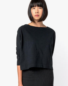 Boat Neck Shirt in Black by SMOCK Woman at Mohawk General Store - 1