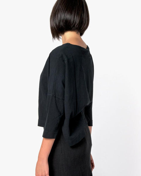 Boat Neck Shirt in Black by SMOCK Woman at Mohawk General Store - 3
