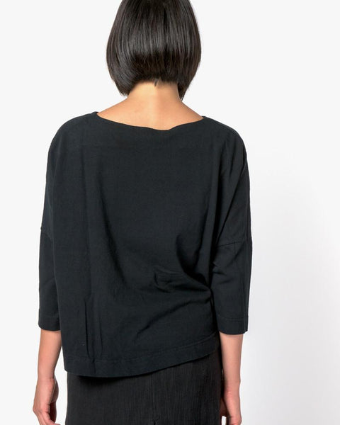Boat Neck Shirt in Black by SMOCK Woman at Mohawk General Store - 4