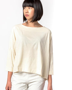 Boat Neck Shirt in Natural by SMOCK Woman at Mohawk General Store - 1