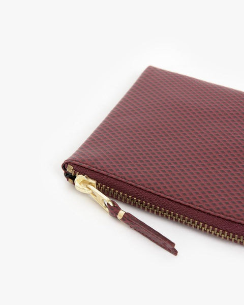 Zip Wallet in Burgundy by Comme des Garçons at Mohawk General Store - 2