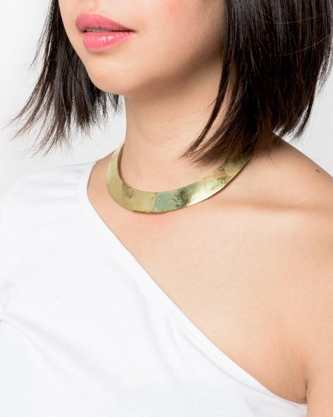 Arroyo Necklace in Brass by Crescioni at Mohawk General Store - 3