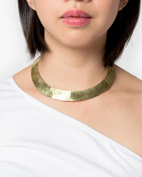 Arroyo Necklace in Brass by Crescioni at Mohawk General Store - 2
