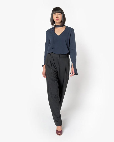 Wool Wide Leg Pant in Black by Tibi at Mohawk General Store - 3