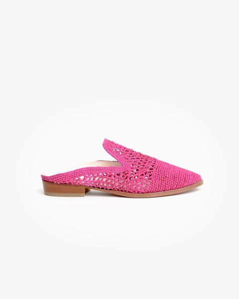 Antes Slide in Fuchsia Rafia by Robert Clergerie at Mohawk General Store