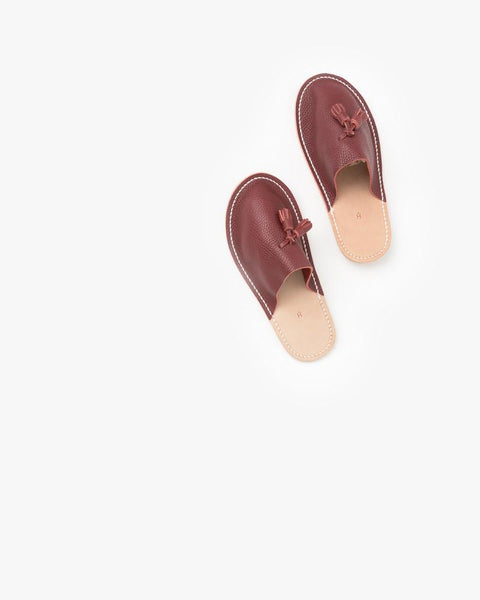 Leather Slippers in Red by Hender Scheme at Mohawk General Store - 4