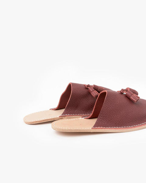 Leather Slippers in Red by Hender Scheme at Mohawk General Store - 5