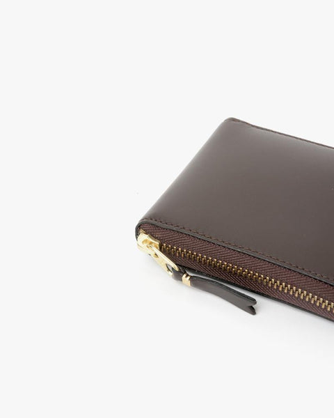 Small Zip Wallet in Chocolate by Comme des Garçons at Mohawk General Store - 2