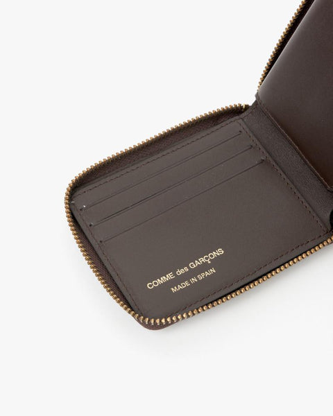 Small Zip Wallet in Chocolate by Comme des Garçons at Mohawk General Store - 4