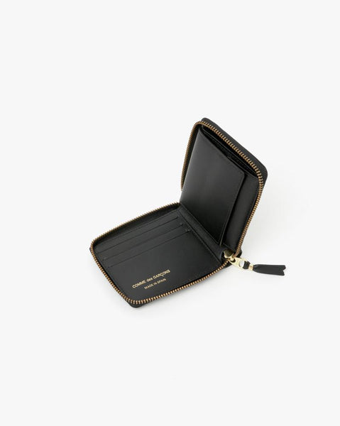 Small Zip Wallet in Black by Comme des Garçons at Mohawk General Store - 3