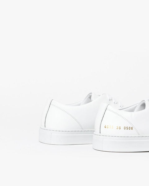 New Court Low in White Boxed Leather by Woman by Common Projects at Mohawk General Store