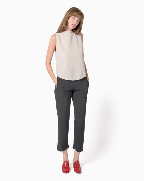 Petal Dropped Arm Tank in Warm White by Kaarem at Mohawk General Store