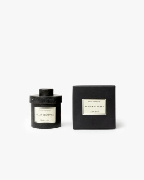 Bougie D'Apothicaire Candle 300g Black Champaka by Mad et Len at Mohawk General Store