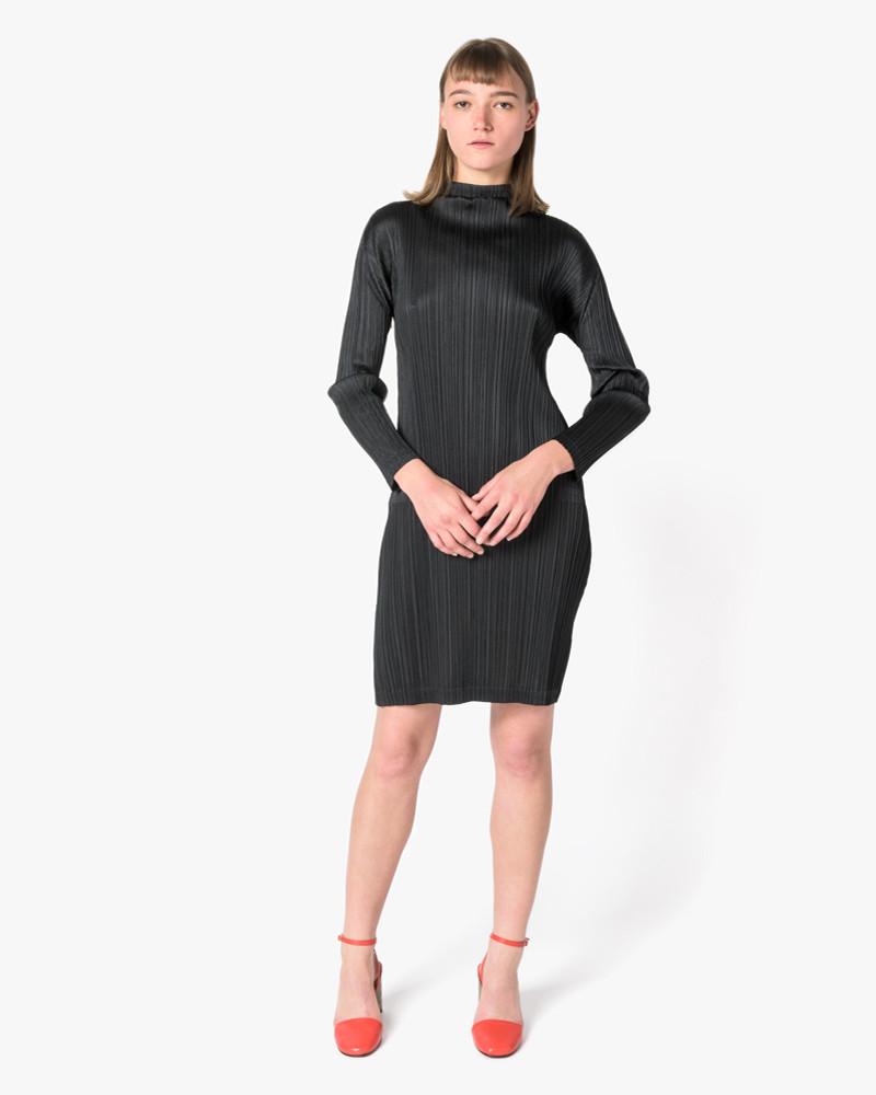 Mock Neck Dress in Black – minimal-theme-fashion