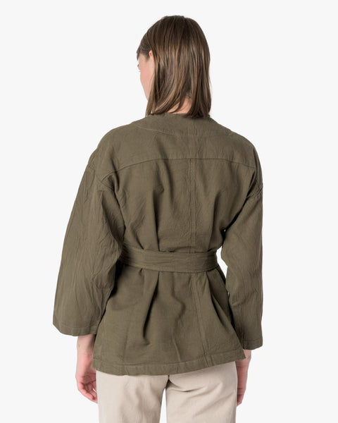 Belted Fisherman Jacket in Moss by SMOCK Woman at Mohawk General Store