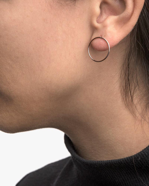 Large O Earring in Rose Gold by Hortense at Mohawk General Store