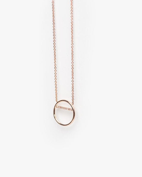 Small O Necklace with Diamonds by Hortense at Mohawk General Store