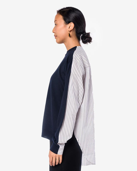 Wool Combo Pullover in Navy by Tibi at Mohawk General Store