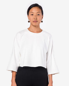 Bond Stretch Knit Top in White by Tibi at Mohawk General Store